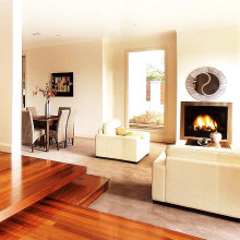 Living Area with Fire