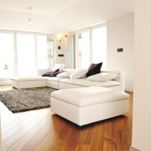 White Leather Sofa in Living Area
